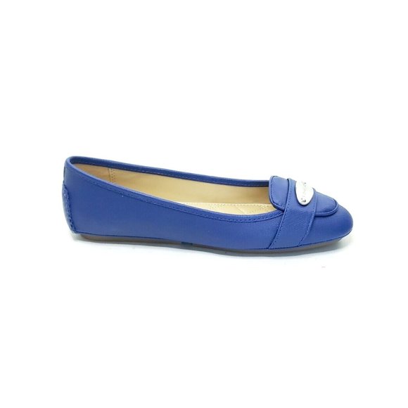 Michael Kors MK Plate Moccasin Flat Shoes Cobalt Blue US 7 M - Picture 1 of 8